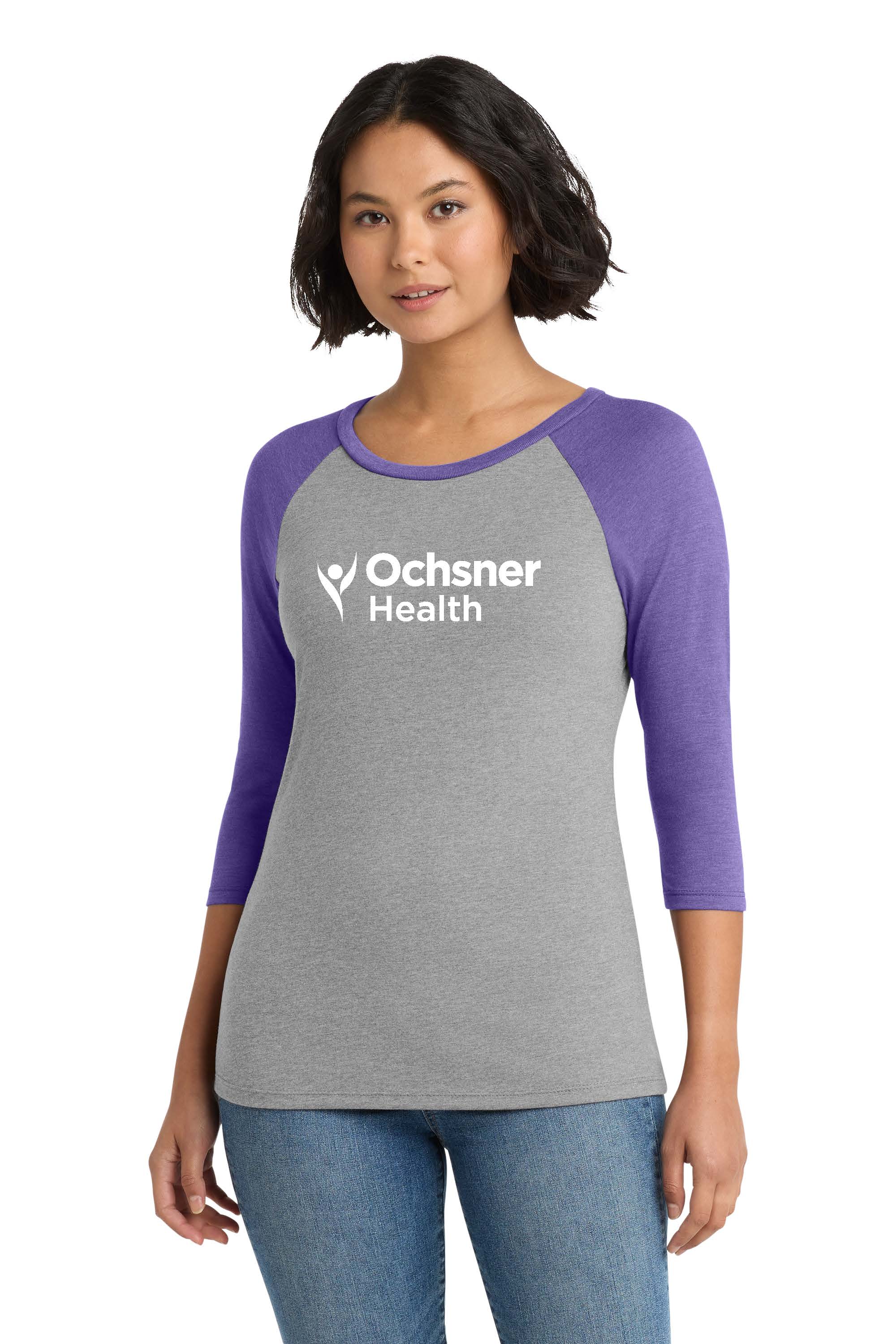 District Made Ladies Perfect Tri 3/4 Raglan, , large image number 2